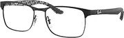 [Ray-Ban] RX8416 Eyeglasses Bundle: RX 8416 2503 Matte Black and Eyewear Cleaning Kit, Matte Black