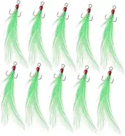Multi-use Fishing Hooks 10pcs Metal Treble Hooks for Rivers Lakes for Freshwater Saltwater Fishing