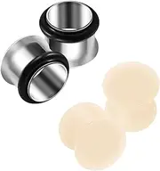 [BanaVega] Stainless Steel Single Flared Stretcher Ear Tunnel Gauge Plug Earring Lobe Piercing Jewelry Choose Sizes