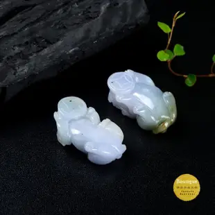 【精品水晶工坊】天然翡翠A貨冰紫雙色貔貅吊墜(促銷款--G-1009-2)