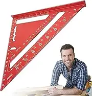 Triangle Ruler Carpenters Tool - Aluminum Carpenters Roofing Squaree | Metric Engineer Scale Rulers - Metal Precision Measuring Tools for Woodworking Drafting Architectural Engineering