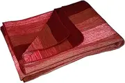 Alpaca Land, Handmade Ecuadorean Alpaca Wool Small Blankets/Throws (Red Stripe)