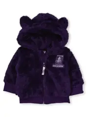 Fremantle Dockers AFL Baby Fluffy Jacket Newborn FREMANTLE DOCKERS (SOLID)