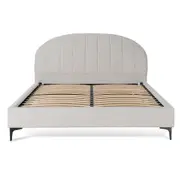 Olin Fabric Queen Bed Frame - Clay Grey