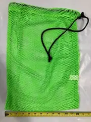 Deep See Mesh Drawstring Bag - Lime Green 14 x 20 Quick Dry Go bag Tough Nylon
