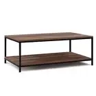 Artiss Coffee Table Wooden 93CM Rustic Vintage Storage Shelf Metal Frame New