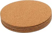 Happyyami Cork Flower Pot Mat 5 Pack Round Coasters Cork Backed Placemats for Garden