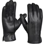 Mens Chrome-free Leather Driving Small Black(renewable Imitation Lamb Wool)