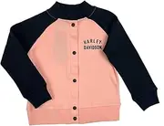 [HARLEY-DAVIDSON] Baby Girls' Bar & Shield Varsity Knit Jacket - Colorblocked Pink