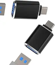USB-C OTG Adapter for iPhone 15 Pro Max Plus Type C Port Camera Mouse Dongle(2Pack) Thunderbolt Cable Converter Compatible for Samsung Galaxy for Apple iPad 10、Air4/5、Mini6、Pro 12.9 Macbook CD