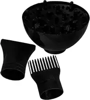HOMOBABE Hair Dryer Nozzle Set Diffuser Attachment Concentrator Nozzle Comb for Hooded Dryer Hair Styling Tool for Home Travel 3pcs Diffuser Head