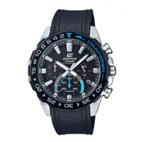 在飛比找PChome24h購物優惠-【CASIO 卡西歐】EDIFICE 時尚三眼運動手錶-藍x