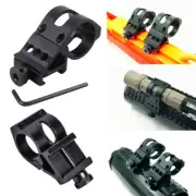 25.4mm For Picatinny Offset Rifle Torch Laser Rail Mount Weaver Scope Flashlight