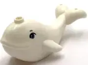 Lego New White Whale w/ Sand Blue Eyes Part