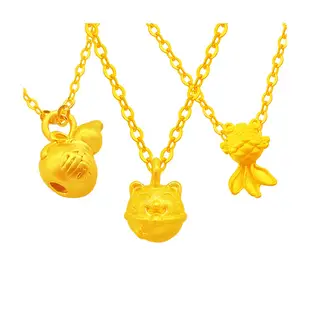 BIGO必果珠寶金飾 如意吉祥錢滾滾 9999純黃金墜項鍊/鎖骨鍊(21選1)-0.02錢~0.05錢(±2厘)
