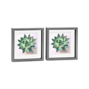 Nicola Spring Acrylic 3D Box Photo Frames with 8" x 8" Mounts - 10" x 10" - Grey - Pack of 2