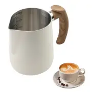 Milk Frothing Pitcher,Espresso Steaming Pitchers 304 Stainless Steel Milk Lat...