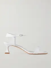 [Manolo Blahnik] Manolo Blahnik - Begasan 50 Leather Sandals - White - IT38.5 IT 38.5 White