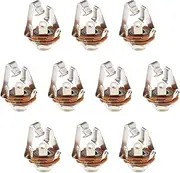 EMSea 10PCS 6.35mm (1/4 Inch) Stereo TRS Female Jack Socket with Washer and Nut Solder Type for Audio Electric Guitars Speakers Foot Switch Bass Fender