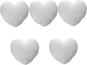 Luxshiny 5pcs Decorative Heart Pillow Filler Cushion Insert Pillow Stuffer for Sofa Outdoor Office