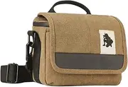 TEHAUX Sling Camera Bag Travel Protector for DSLR Mirrorless Cameras Multi Functional Canvas Case with Shoulder Strap for Outdoor Photography