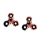 Two Fidget Spinners With United States American Flag Design Fun