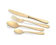 16pc Stanley Rogers Albany Cutlery Family Dinner Tableware Set Champagne Gold