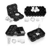 BOOC [4PK] Ice Cube Molds Easy-Release Silicone and Flexible trays