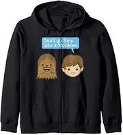 [STAR WARS] Han & Chewie Don't Go Solo Take A Wookiee Emoji Zip Hoodie