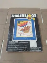 Dimensions No Count Cross Stitch Kit Up! Up! And Away! Teddy Bears in Balloon