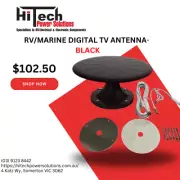 RV/Marine Digital TV Antenna - Black