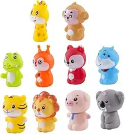 2Sets Stretchy Finger Puppet Animal for Game Puppets Adorable Vinyl Hand Puppets for Interactive Play Zoo Forest Themes for Parties