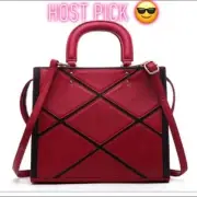 Acacia Patchwork Tote Bag in Wine