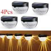 4Pcs Warm White Solar LED Lights Deck Light Garden Waterproof Landscape Lights