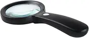 LRXIYODE Handheld Magnifying Glass with LED Lights Illuminated Magnifier for Jewelry Repair Seniors Reading Hobbyists Non Slip Grip for Low Light Conditions
