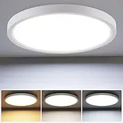 3CCT LED Flush Mount Ceiling Light, 11.8 inch Φ300mm Ultra-Thin 24W LED Ceiling Light Fixture, 3000K-6500K Selectable, LED Ceiling Lights for Bedroom, Kitchen, Closet and Hallway