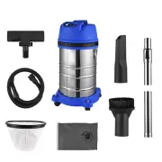 (US Standard)30L Wet & Dry Vacuum Cleaner 1600W 18Kpa Suction Power Push Butt
