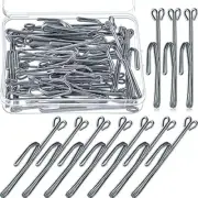 Slip on Drapery Hooks Metal Curtain Hooks Slip on Drapery Hook Pins 30 Silver