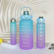 1-3pcs Leakproof Gradient Water Bottles - 67oz/25oz/10oz