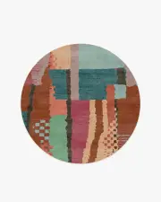 185' Round | Machine Washable Runner Rug | Kid & Pet Friendly | Indoor Rug | Enya Multicolour Rug | Ruggable