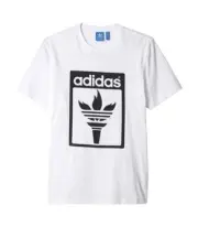 Adidas Originals Trefoil “Fire Torch” T-Shirt White/Black Men's Large BNWT