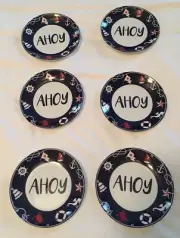 222 Fifth Ahoy Plates - Set Of 6