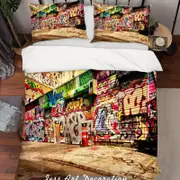 3D Graffiti Quilt Cover Set Bedding Set Pillowcases 39