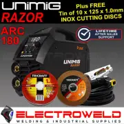 UNIMIG Razor Arc 180 Welder Tig Stick MMA 15A Plug Invertor DC Razorweld U13005