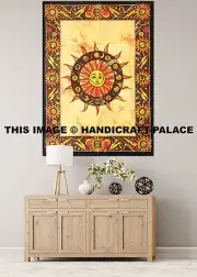 Sun Mandala Hippie Wall Hanging Tapestries Handmade Indian psychedelic Tapestry