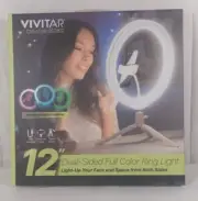 12" Selfie Ring Light with 63" Adjustable Tripod Stand and Phone Holder LED