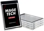 Mage Tech Card Holder for TCGs, Holds Cards with Case, UV Protection, Clear Display Case for MTG, PTCG, OPCG, Lorcana & More - Black