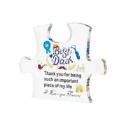 Best Dad Acrylic Puzzle Decoration Gifts for Dad Plaque Stand Home Decoration
