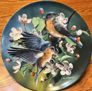 1986 Knowles “THE BLUEBIRD” #5 Birds Of Your Garden W/COA NIB FREE SHIPPING.