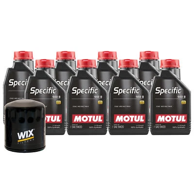 8L Motul SPECIFIC 948B 5W20 Wix Filter Motor Oil Change Kit API SN